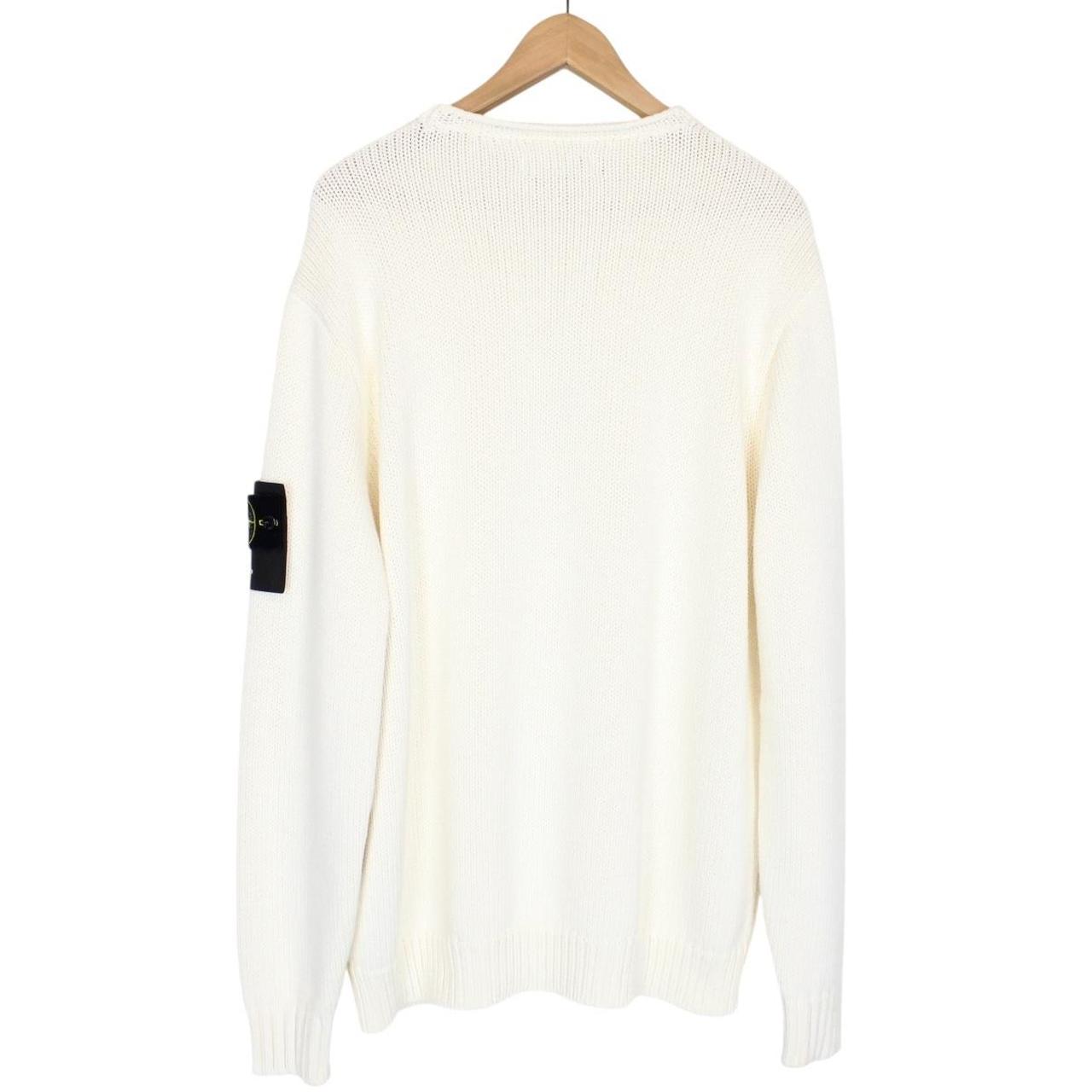 Stone Island SS 2023 Cream Heavyweight Cotton Knit Jumper