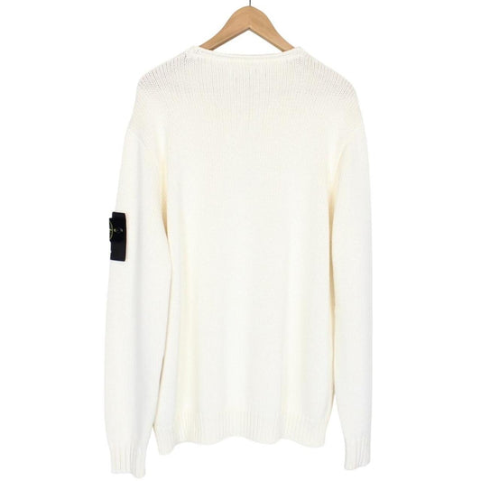 Stone Island SS 2023 Cream Heavyweight Cotton Knit Jumper
