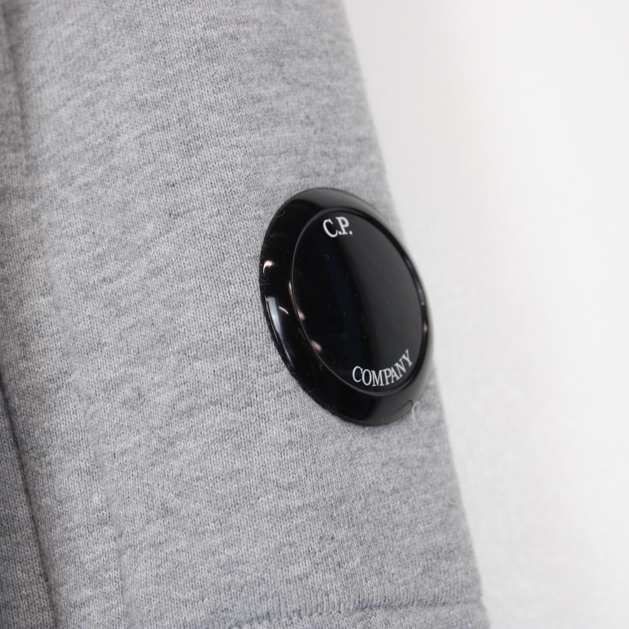 CP Company Grey Cotton Lens Hoodie Jumper