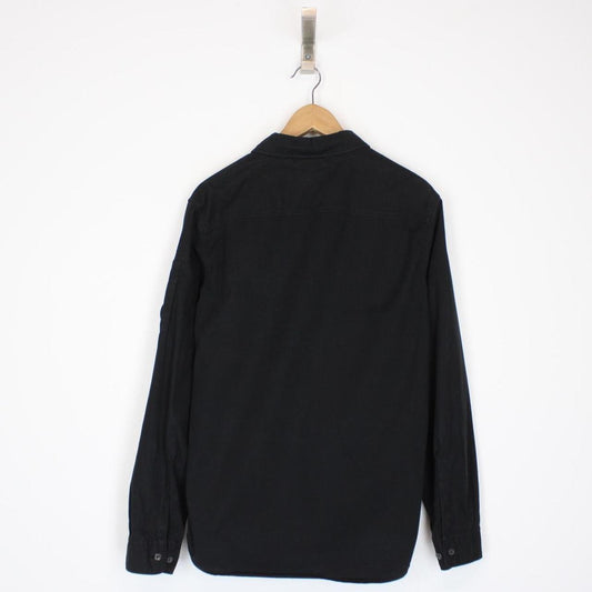 CP Company Black Full Zip Cotton Lens Overshirt