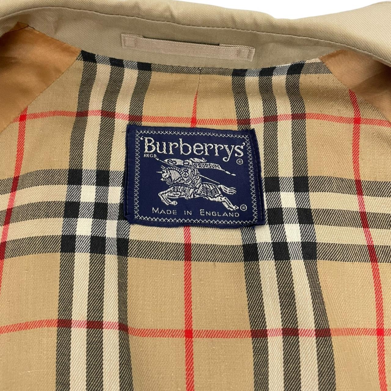 Vintage 90s Burberry Beige Single Breasted Trench Coat