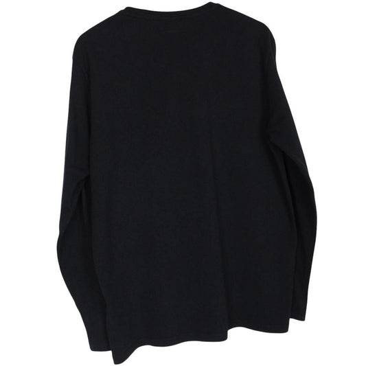 Hugo Boss black pocket t-shirt with logo patch, long sleeve, cotton material.