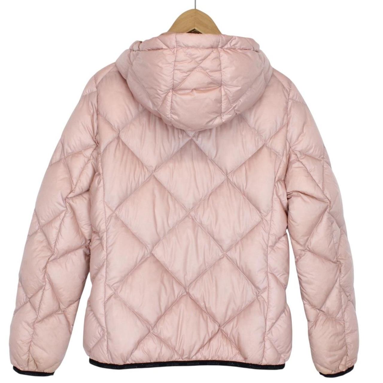 Moncler Oulx Pink Nylon Quilted Hooded Down Puffer Jacket