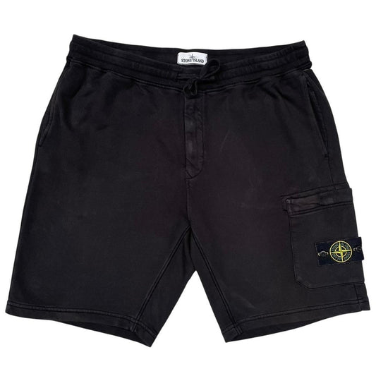 Stone Island SS 2020 Black Cotton Jogger Shorts