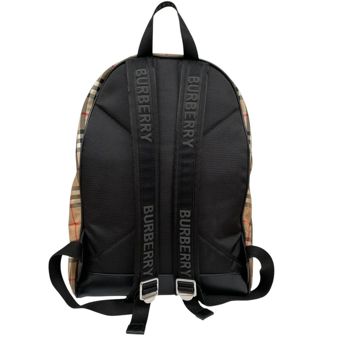 Burberry Jett Black and Tan Brown Nova Check Nylon Backpack