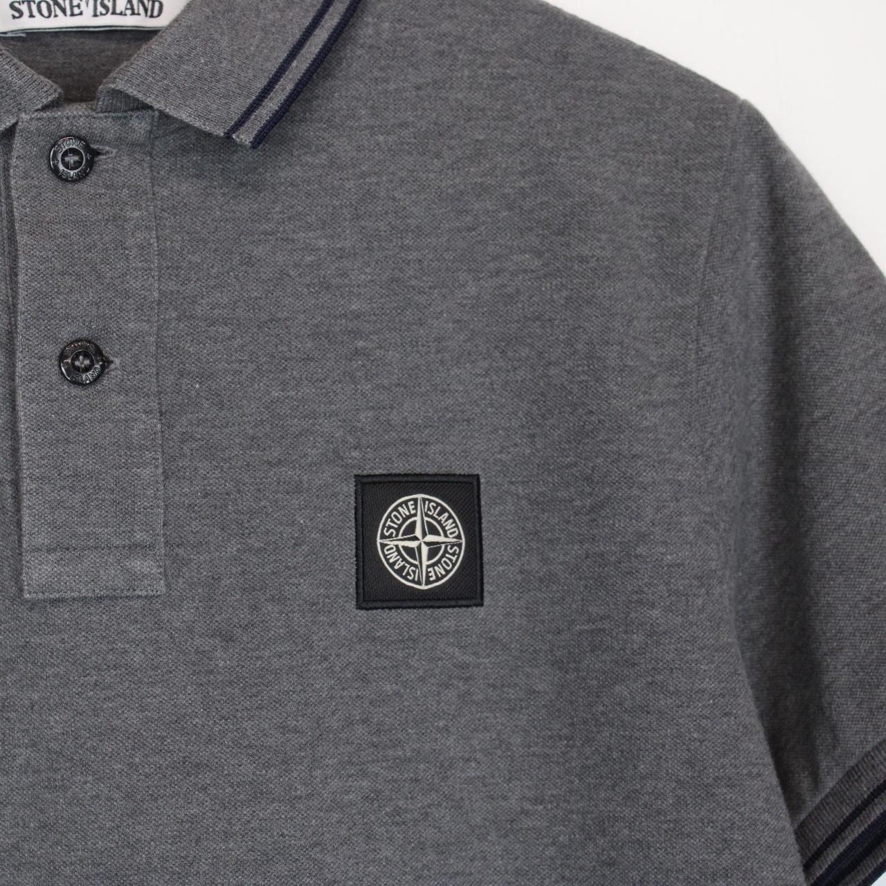 Stone Island AW 2019 Dark Grey Short Sleeve Compass Polo Shirt