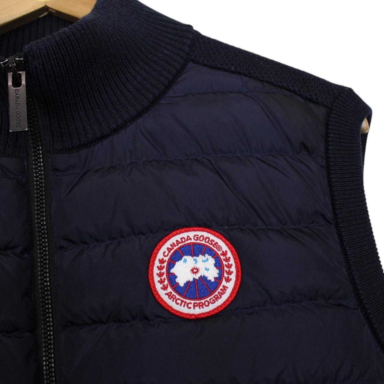 Canada Goose Hybridge Wool Knit Navy Blue Down Gilet / Bodywarmer