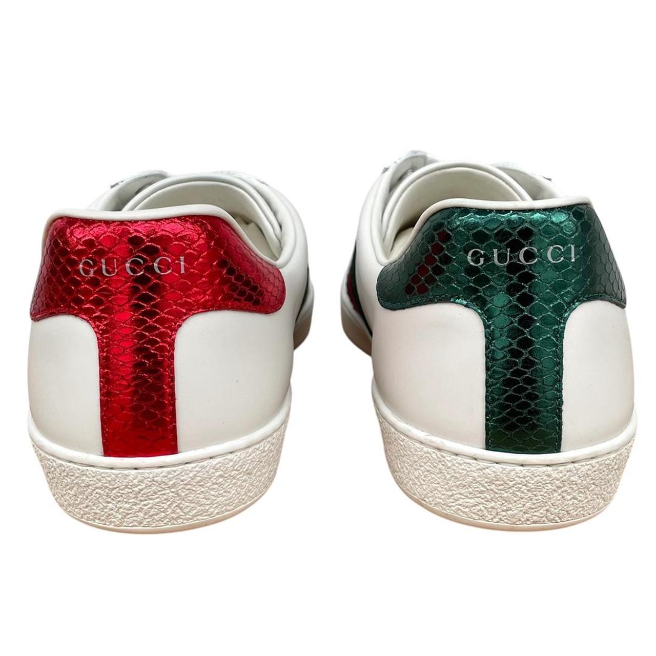 Gucci White Ace Bee Embroidery Trainers