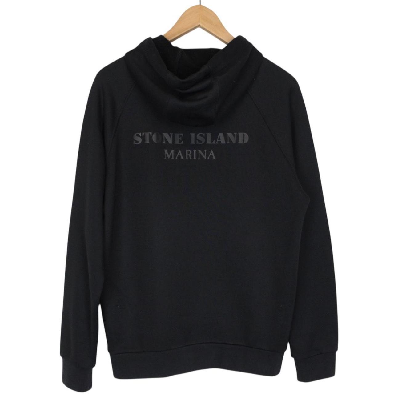 Stone Island Marina SS 2021 Black Cotton Hoodie Jumper