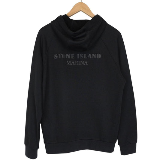 Stone Island Marina SS 2021 Black Cotton Hoodie Jumper