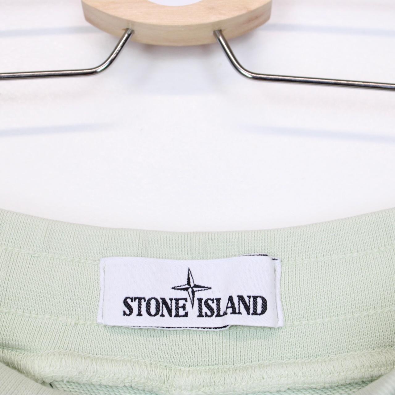 Stone Island SS 2021 Pale Green Cotton Jogger Shorts