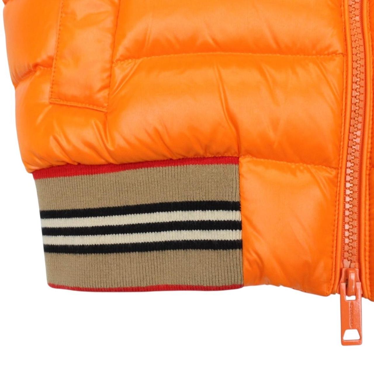 Burberry Orange Nova Icon Stripe Nylon Down Gilet / Bodywarmer