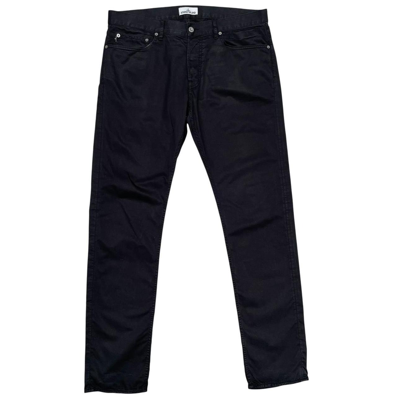 Stone Island AW 2017 Black Slim Fit Cotton Trousers