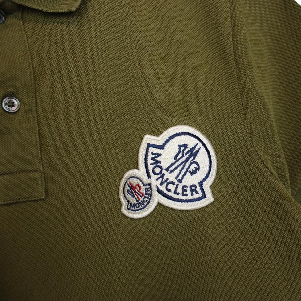 Moncler Maglia Manica Corta Green Short Sleeve Cotton Polo Shirt