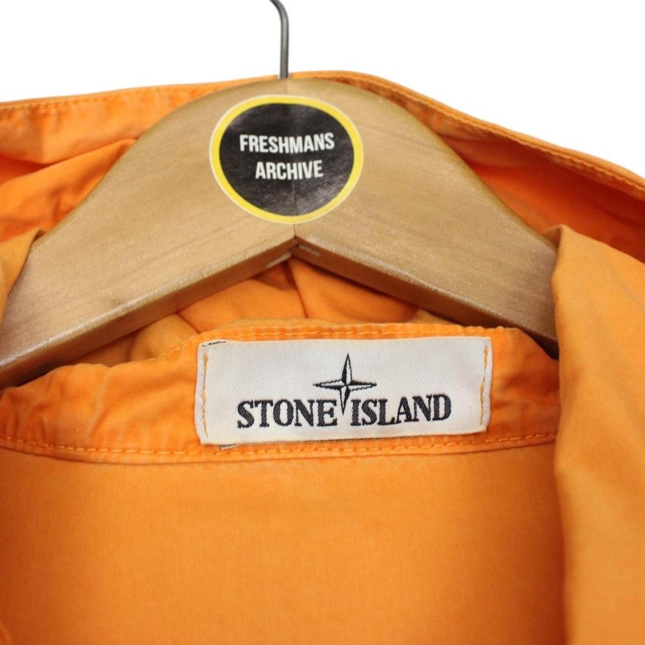 Stone Island AW 2017 Orange Full Zip Hooded Cotton Overshirt Jacket