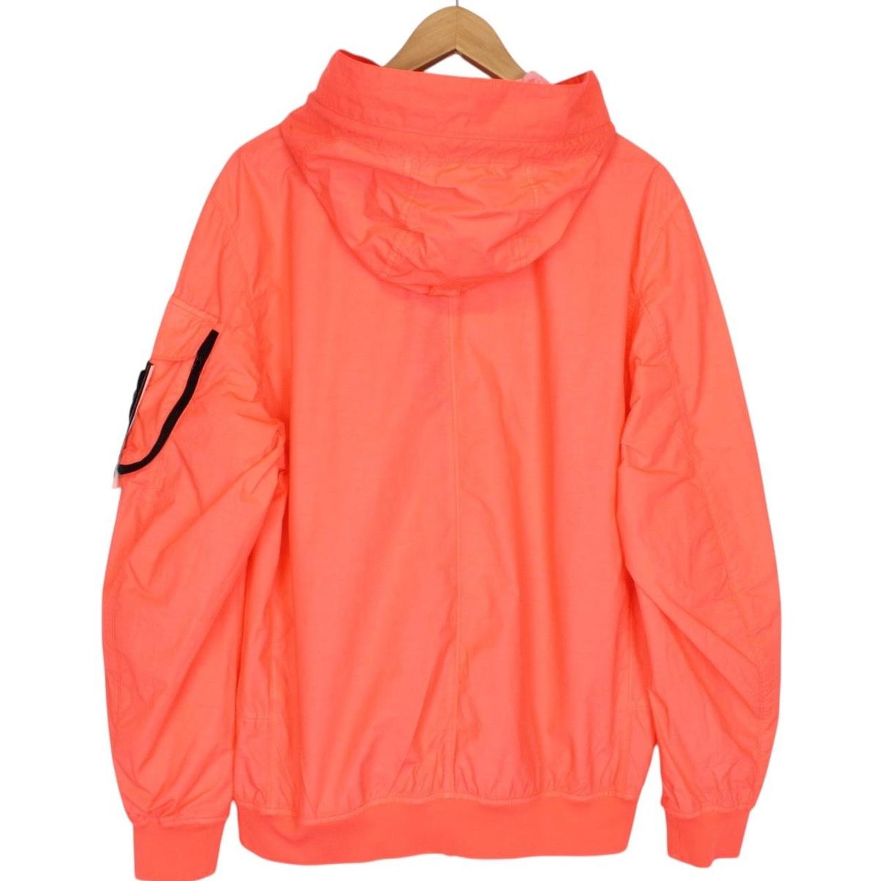 Stone Island Naslan Light Watro SS 2022 Orange Full Zip Hooded Jacket