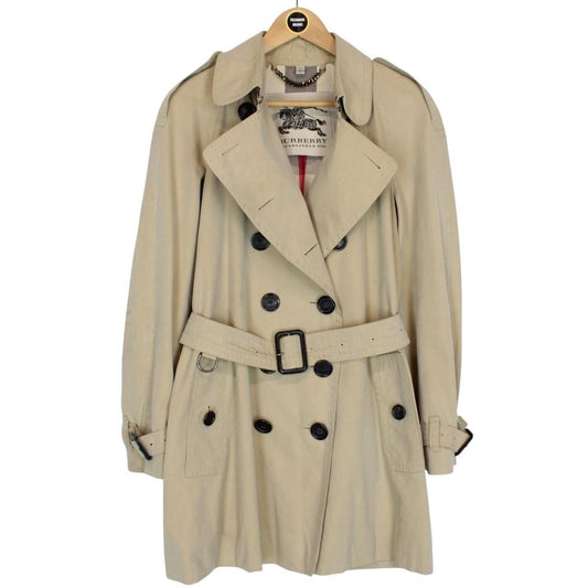 Burberry London The Wiltshire Beige Nova Check Double Breasted Belted Trench