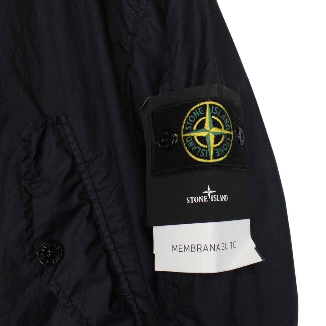 Stone Island SS 2018 Membrana 3L TC Navy Blue Hooded Jacket