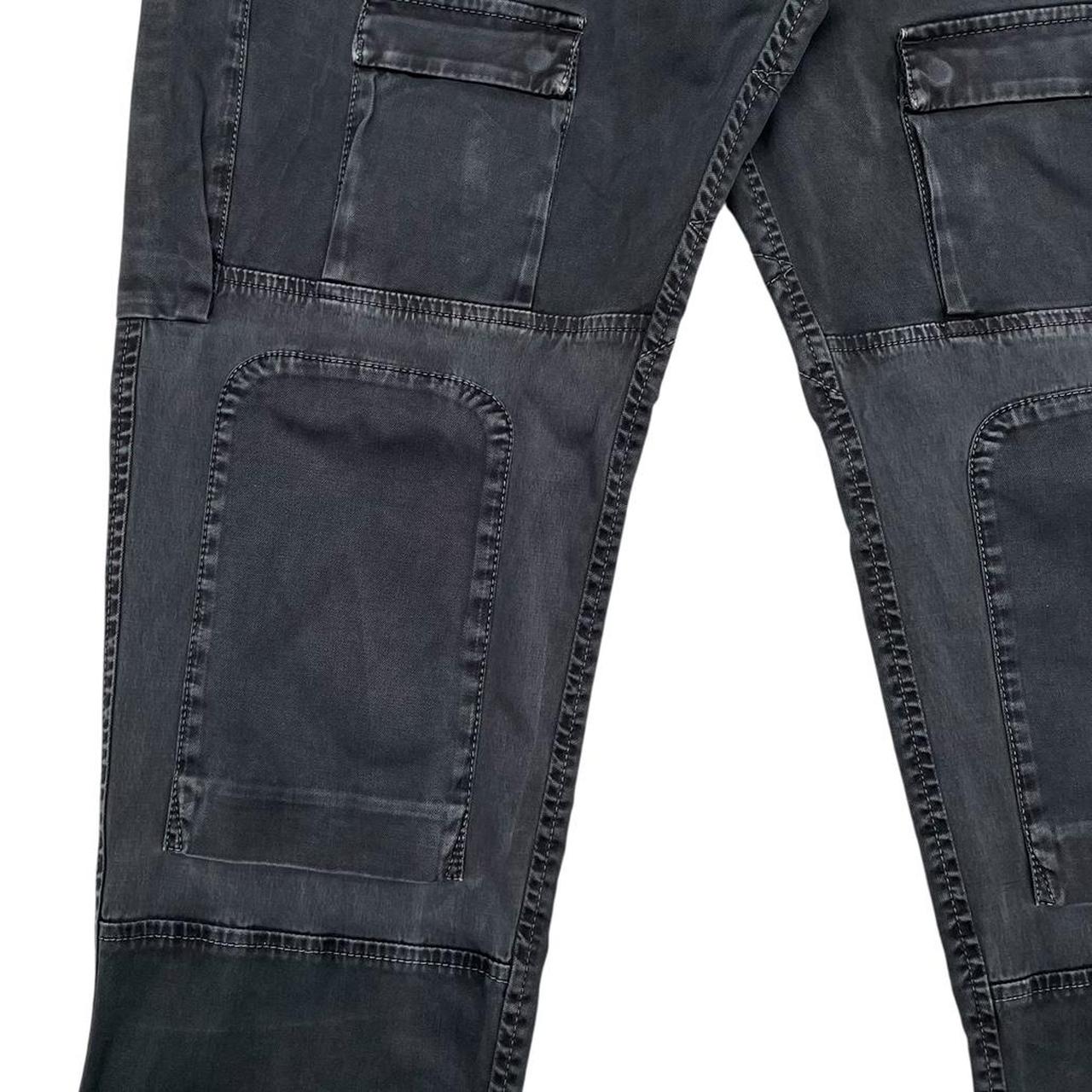 Stone Island AW 2022 Washed Black RE-T Fit Cargo Trousers