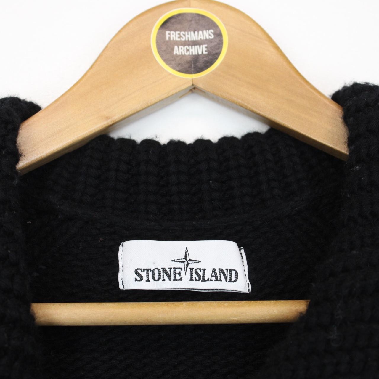 Stone Island AW 2018 Black Lana Wool Knit Full Zip Cardigan Jacket