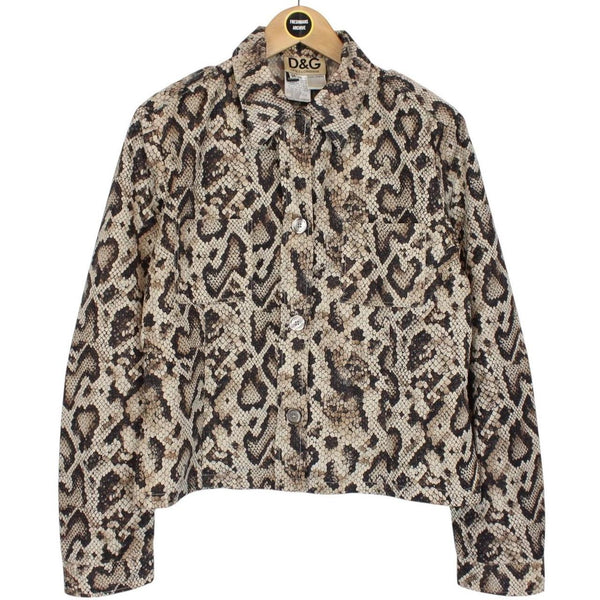 Dolce & Gabbana Multicoloured Snakeskin Nylon Jacket