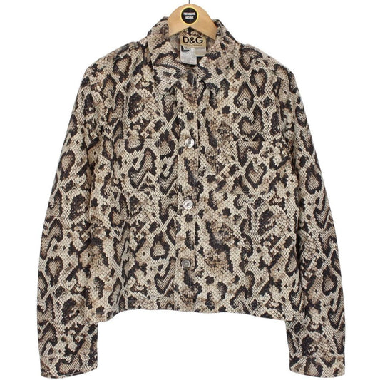 Dolce & Gabbana Multicoloured Snakeskin Nylon Jacket