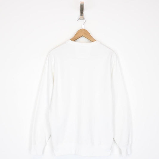 CP Company White Metropolis Logo Sweatshirt Jumper