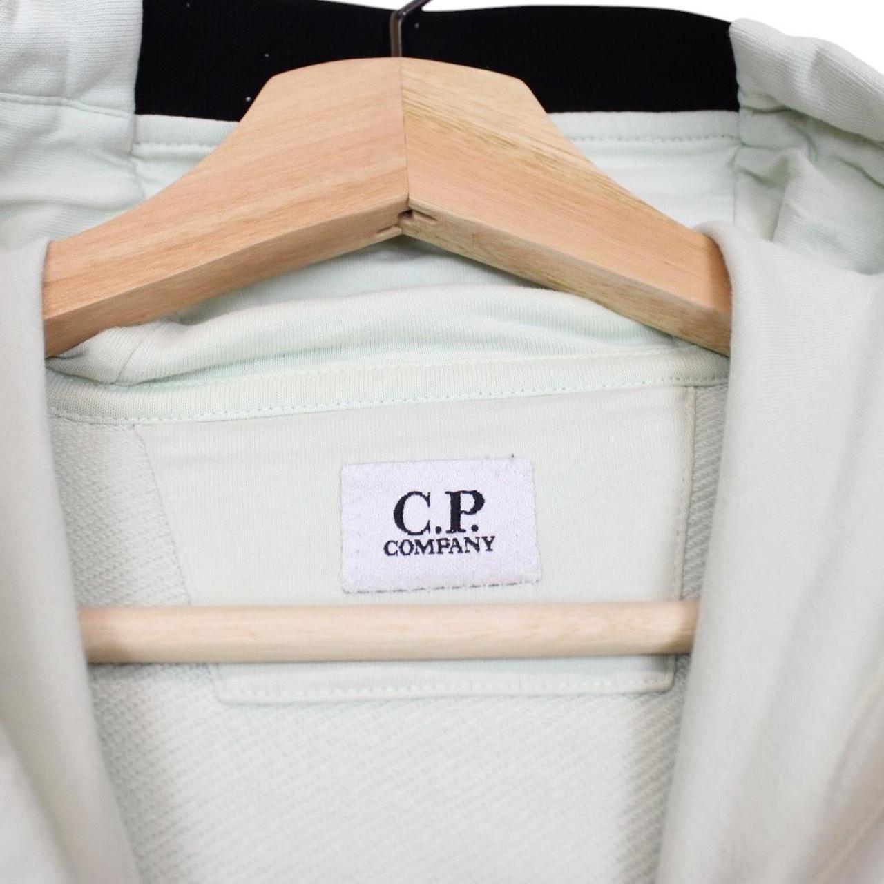 CP Company Mint Green Lens Cotton Hoodie Jumper