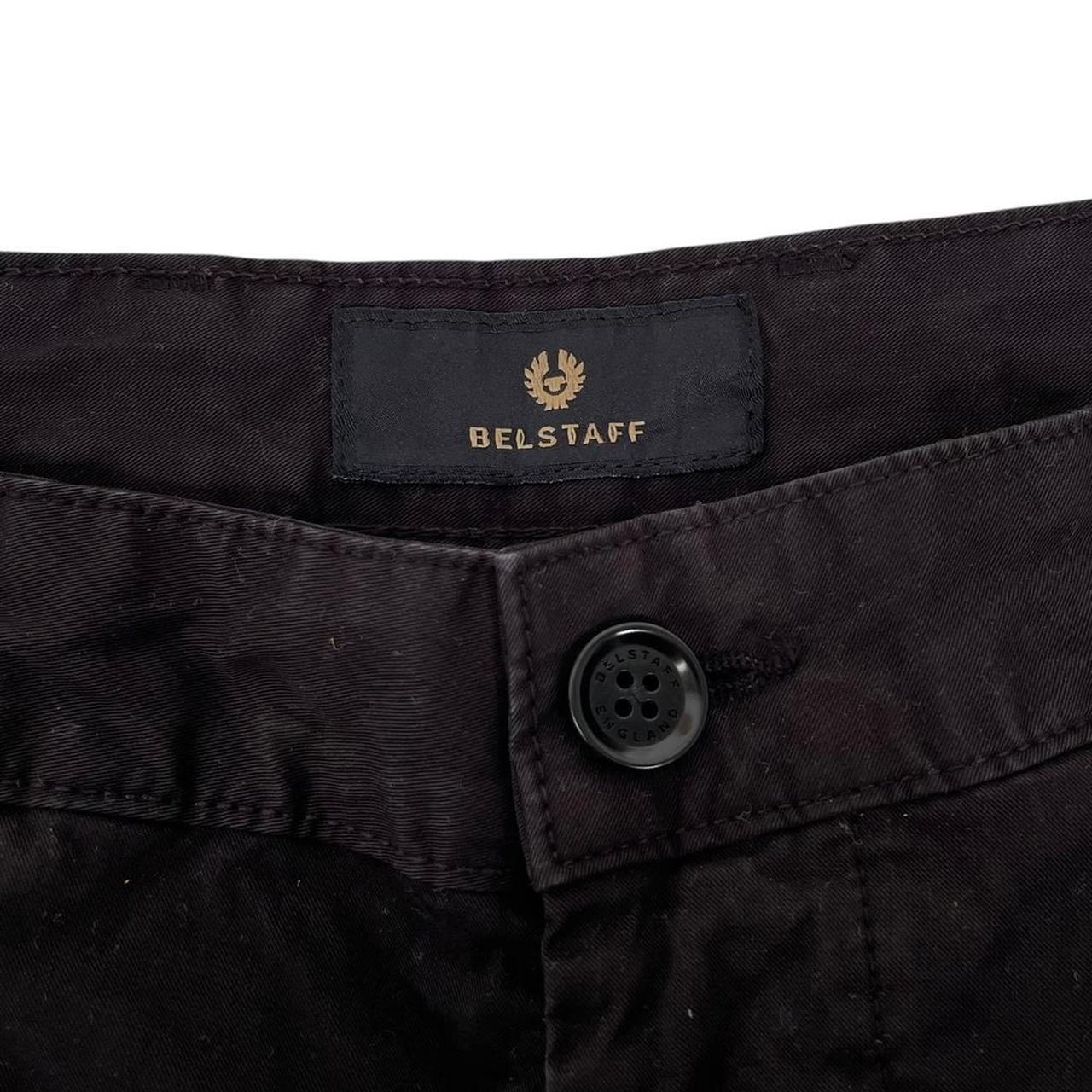 Belstaff Black Straight Leg Fit Cotton Trousers