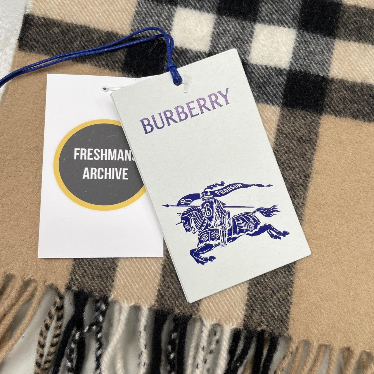 Burberry Beige Archive Nova Check Wide Cashmere Scarf