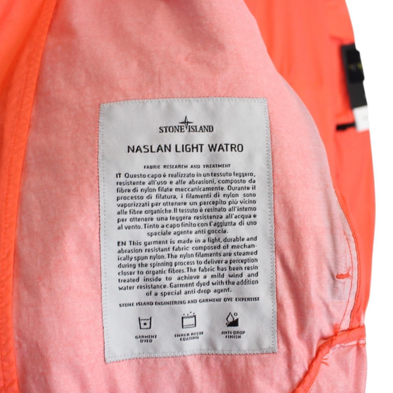 Stone Island Naslan Light Watro SS 2022 Orange Full Zip Hooded Jacket