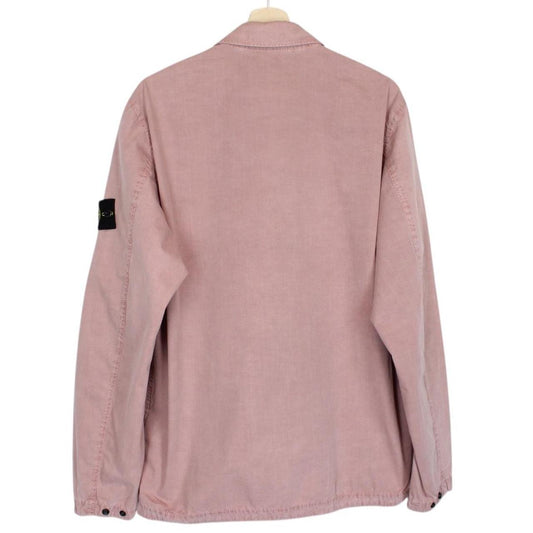 Stone Island AW 2022 Pink Full Zip Cotton Overshirt Jacket