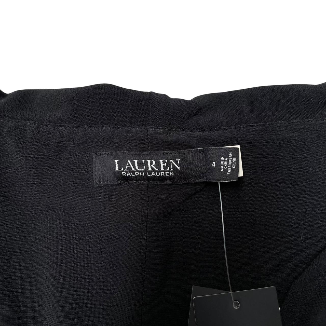 Ralph Lauren Black Jersey Off-The Shoulder Evening Gown Dress