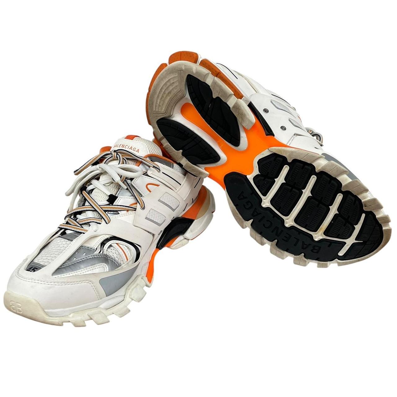 Balenciaga Track White and Orange Trainers