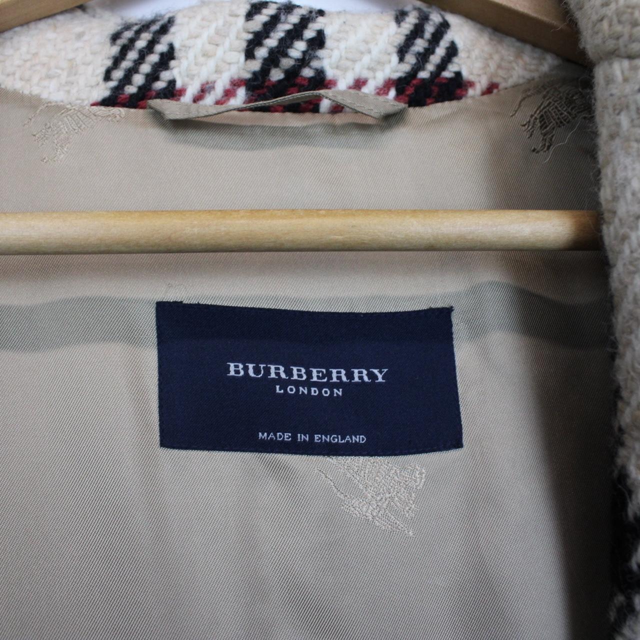 Burberry London Beige Wool Nova Check Coat