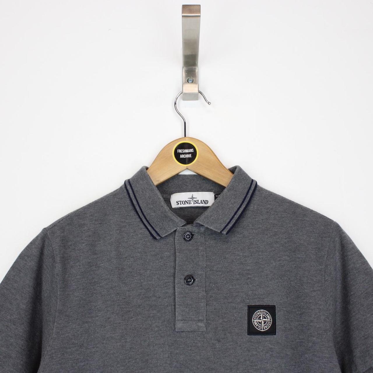 Stone Island AW 2019 Dark Grey Short Sleeve Compass Polo Shirt