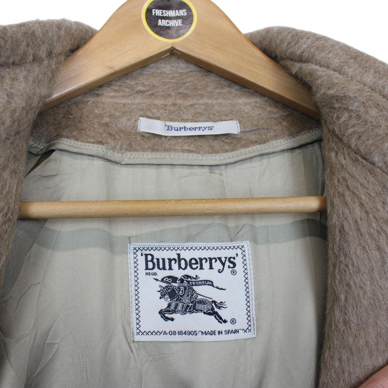 Vintage 80s Burberry Brown Llama Wool Coat