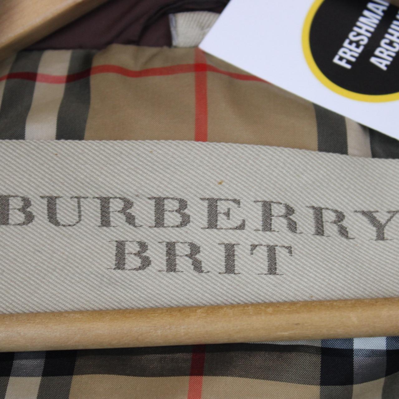 Burberry Brit Brown Nova Check Lined Belted Down Jacket