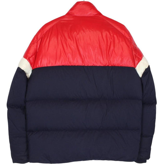 Moncler Konic Navy Blue and Red Full Zip Down Jacket