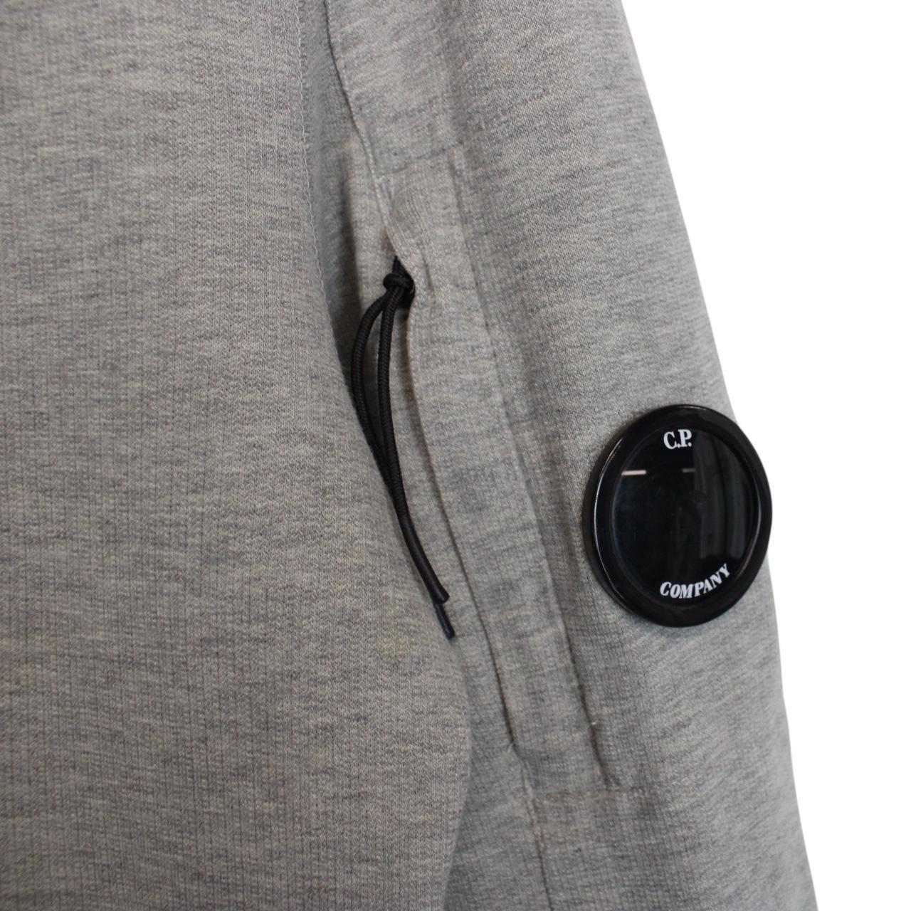 CP Company Grey Full Zip Lens Cotton Hoodie Jumper
