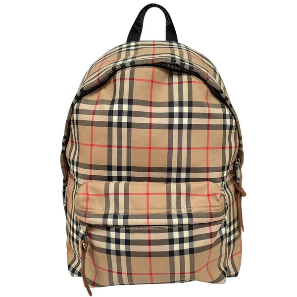 Burberry Jett Black and Tan Brown Nova Check Nylon Backpack