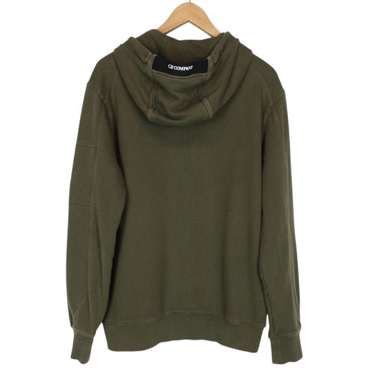 CP Company Khaki Green Pullover Lens Hoodie Jumper