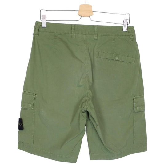 Stone Island SS 2022 Green Bermuda Cotton Cargo Shorts
