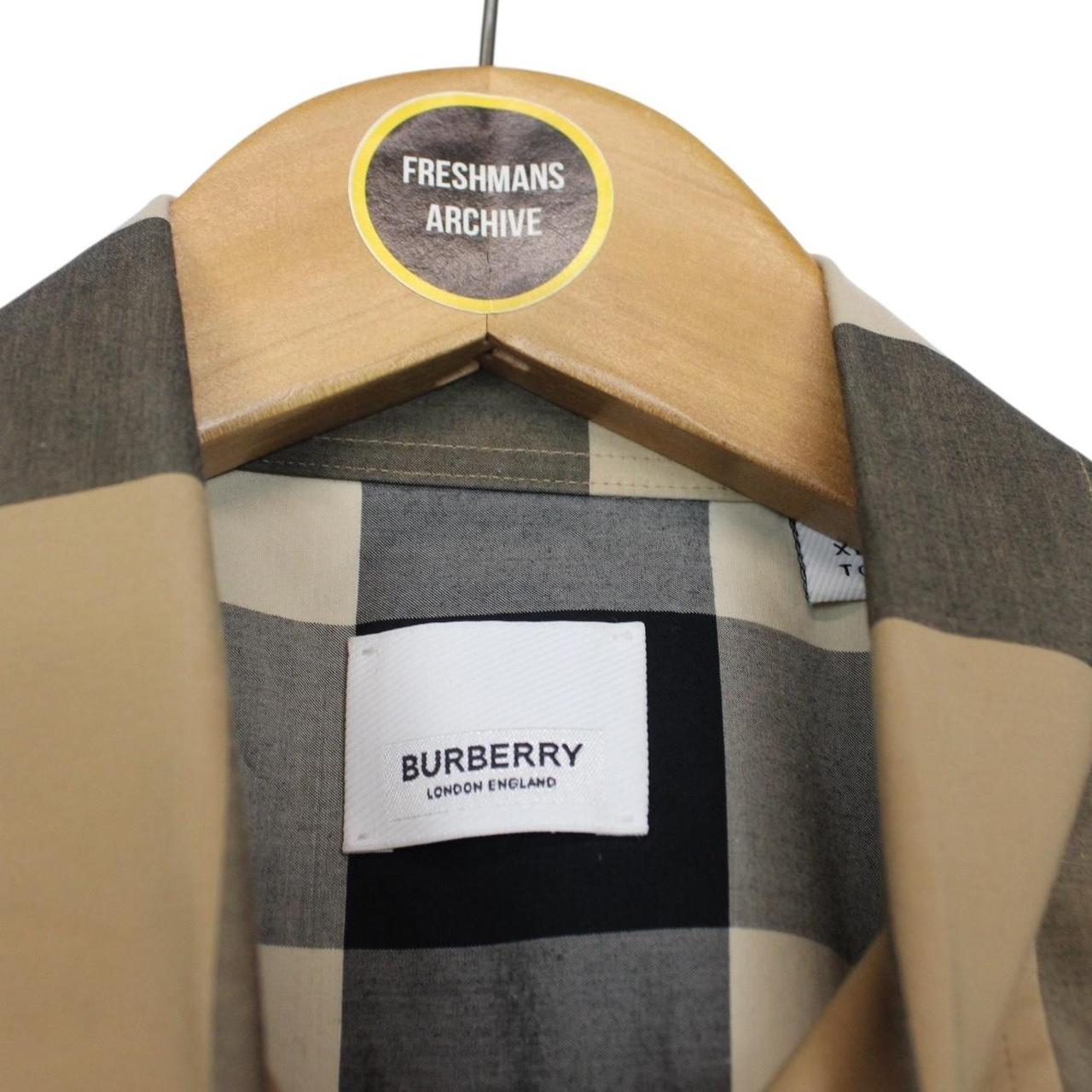 Burberry Tan Brown Nova Check Short Sleeve Cotton Shirt