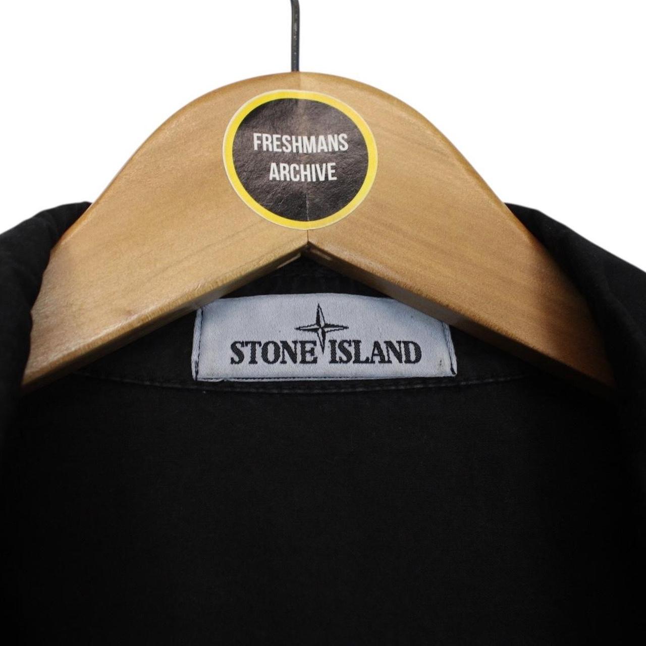 Stone Island AW 2021 Black Full Zip Cotton Overshirt Jacket