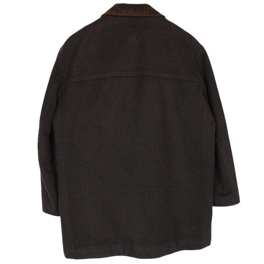 Vintage Burberry London Brown Merino Wool Blend Coat