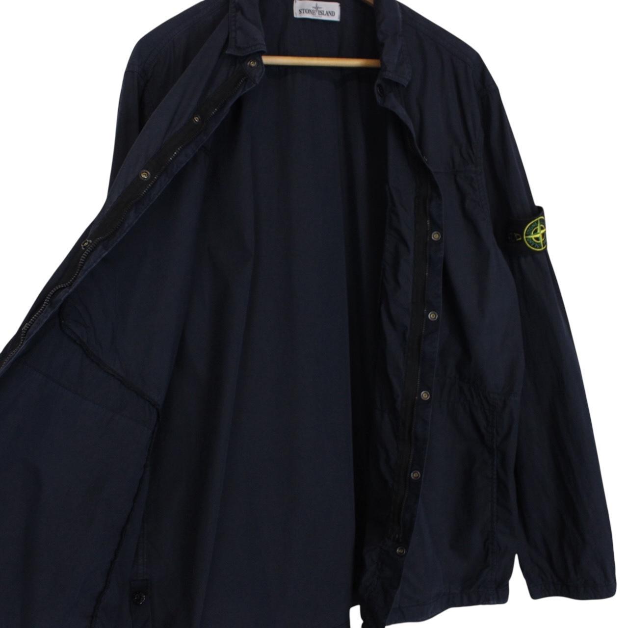 Stone Island SS 2012 Navy Blue Hydrophobic Cotton Overshirt Jacket