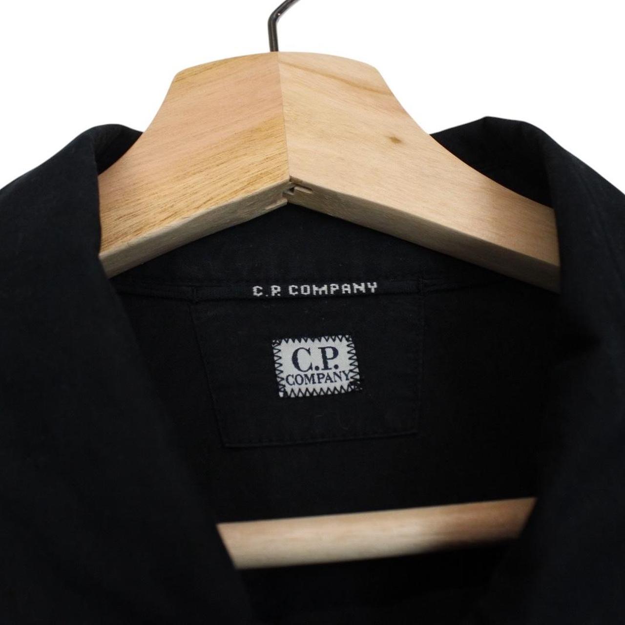 CP Company Black Full Zip Cotton Lens Overshirt Jacket
