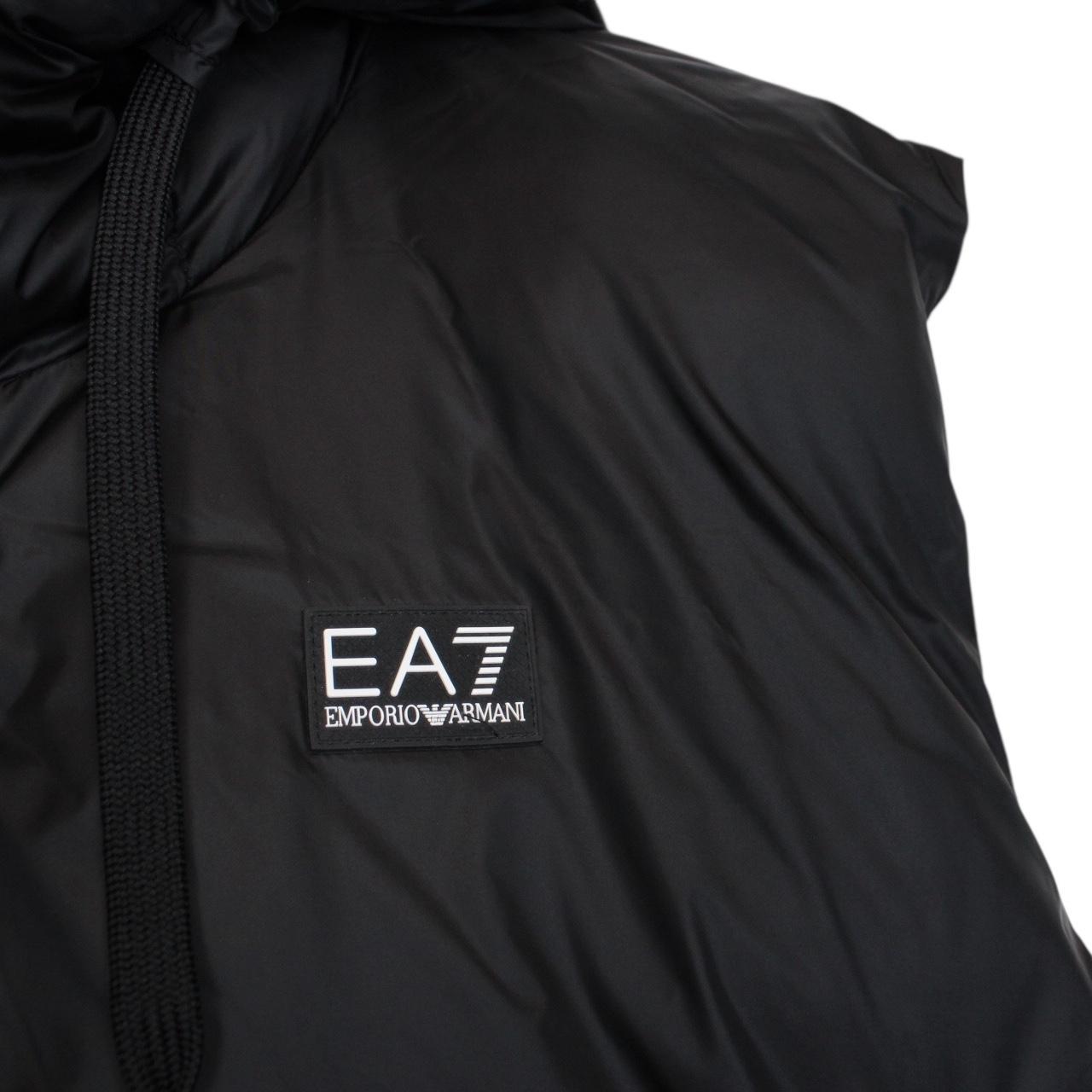 Emporio Armani Black and White Reversible Hooded Down Gilet / Bodywarmer