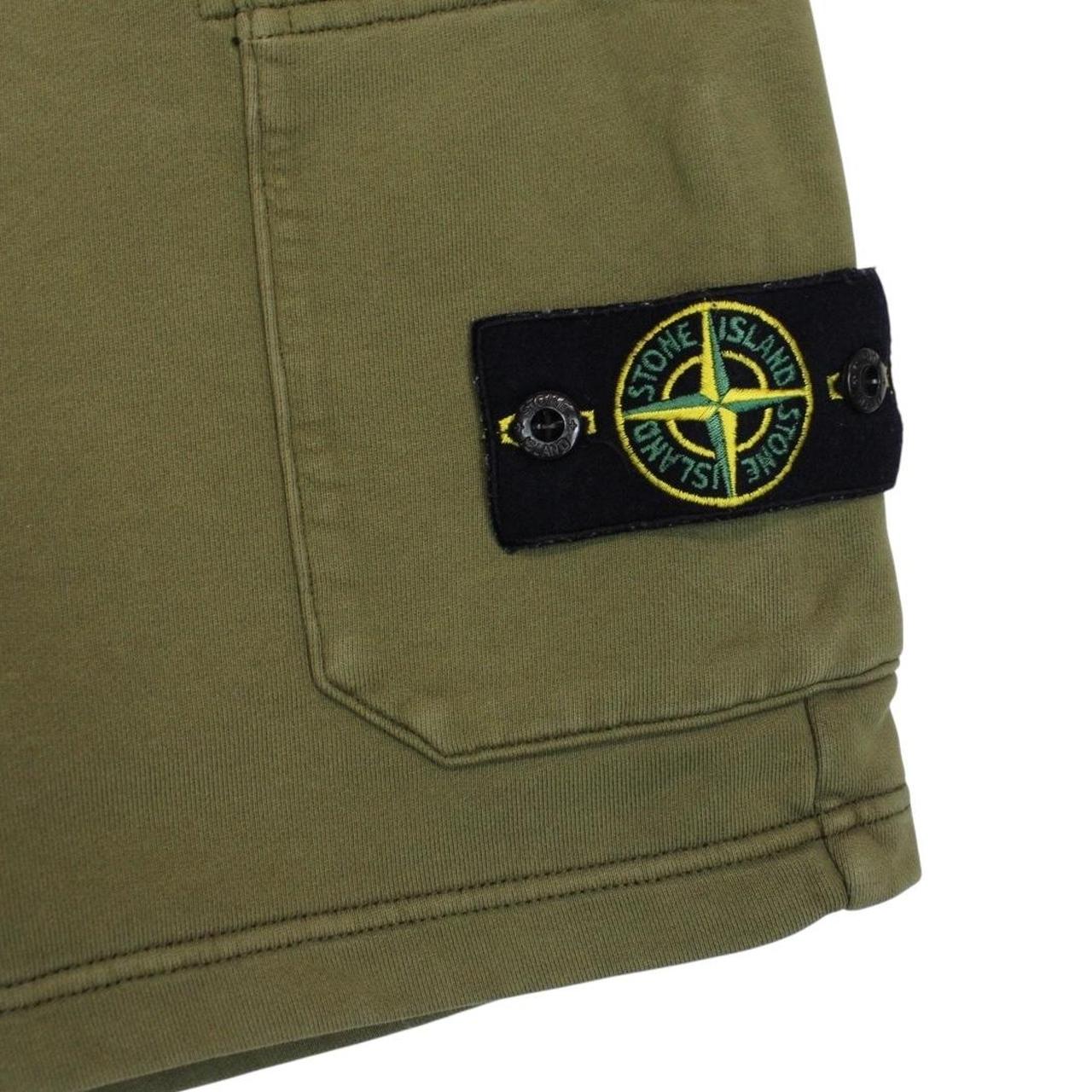 Stone Island SS 2021 Khaki Green Cotton Jogger Shorts